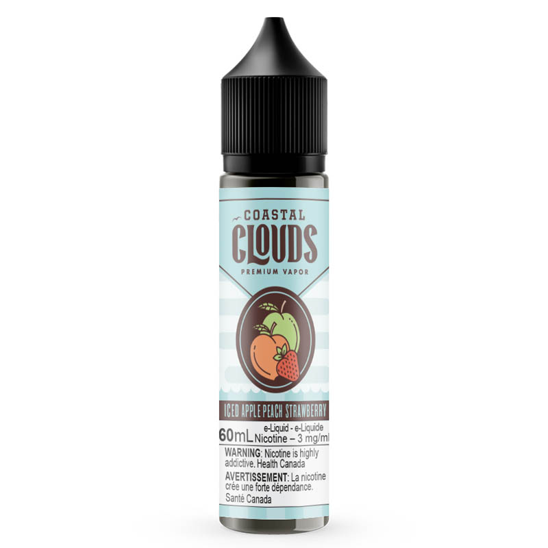 Iced Apple Peach Strawberry E-Liquid - Coastal Clouds (60mL)