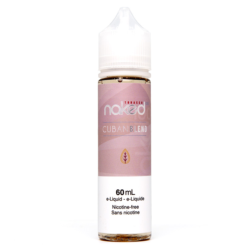 Cuban Blend E-Liquid - Naked 100: Tobacco (60mL): 0mg/mL