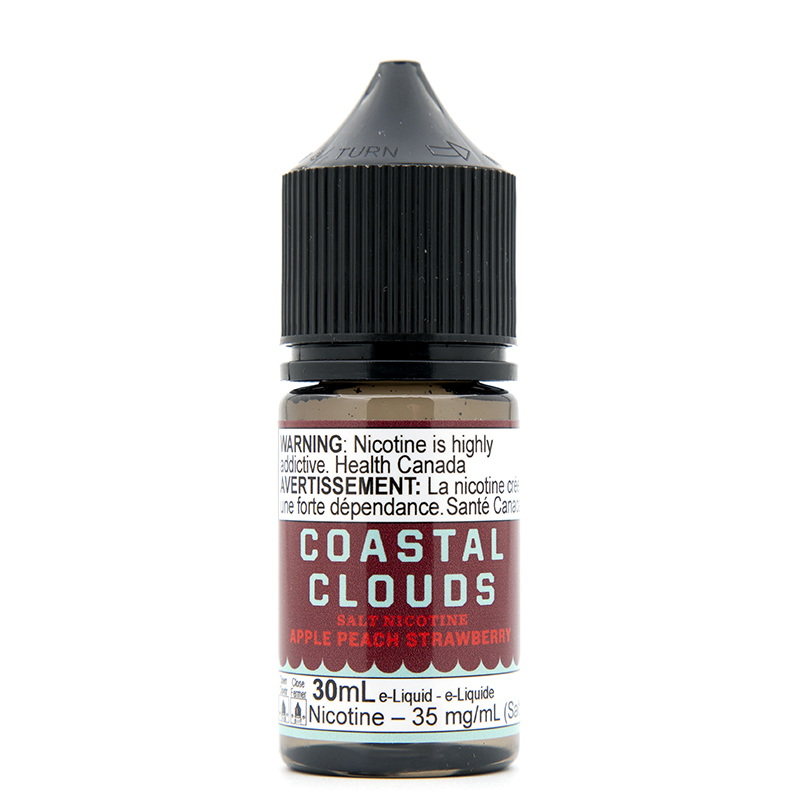Apple Peach Strawberry Salt Nicotine - Coastal Clouds (30mL): 35mg/mL