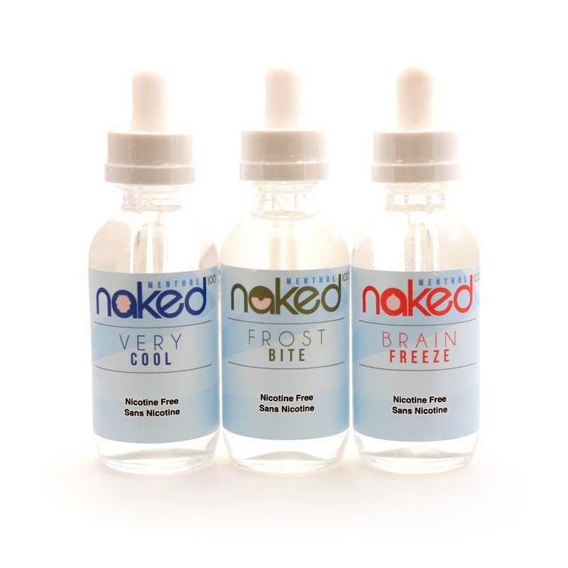 Brain Freeze, Frost Bite, & Very Cool E-liquid by Naked 100 Menthol